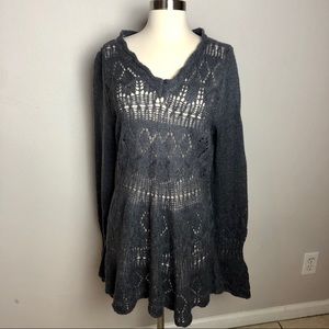 Olivia Sky Gorgeous Long Sweater, Size Large